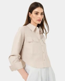 Kyla Crop Pocket Shirt