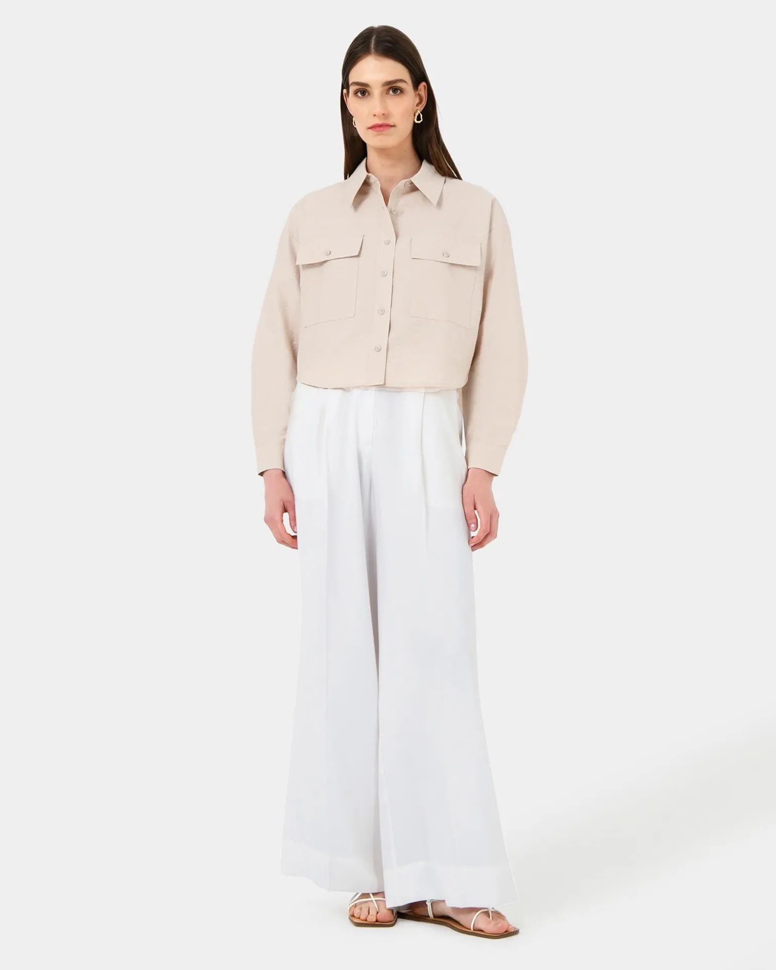 Kyla Crop Pocket Shirt