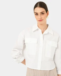 Kyla Crop Pocket Shirt