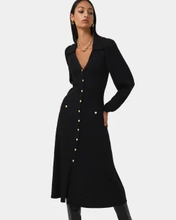 Lara Collar Midi Knit Dress