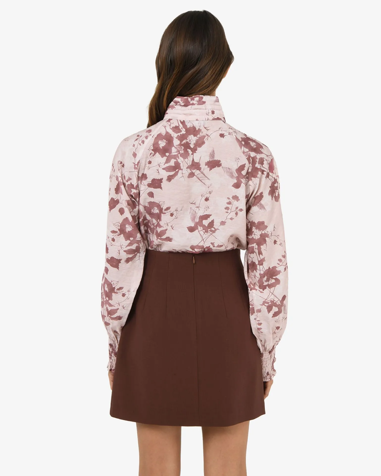 Lesley High Neck Floral Blouse