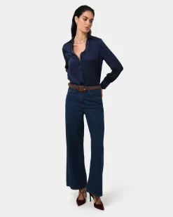 Lila V-neck Satin Blouse