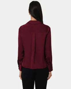 Lila V-neck Satin Blouse