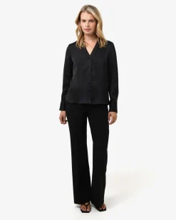 Lila V-neck Satin Blouse