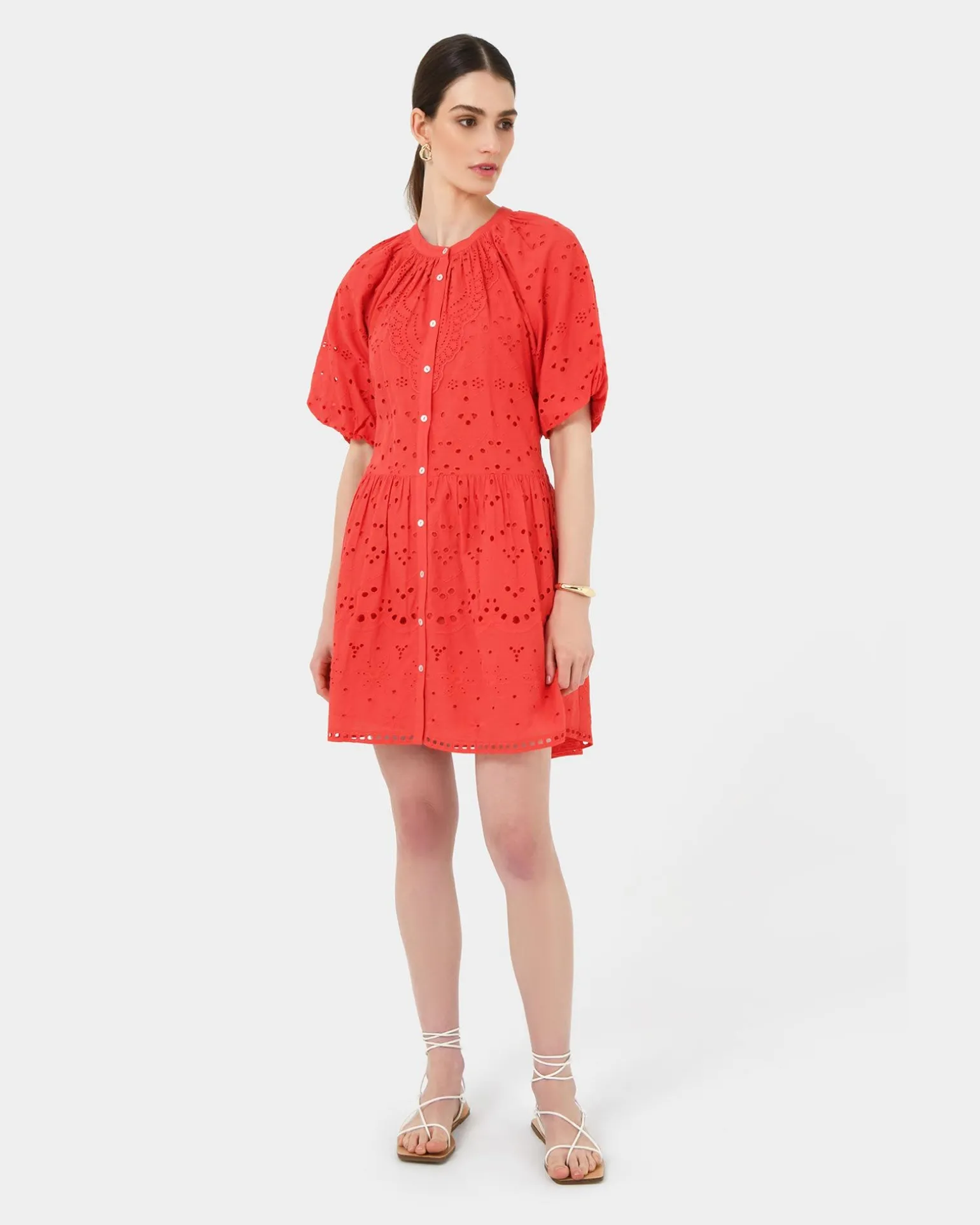Lola Broderie Tiered Dress