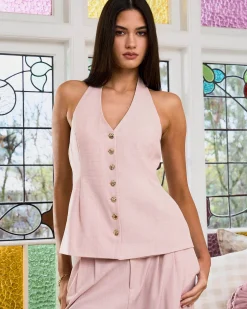 Lola Halter Neck Peplum Vest