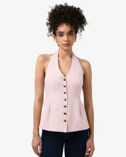 Lola Halter Neck Peplum Vest