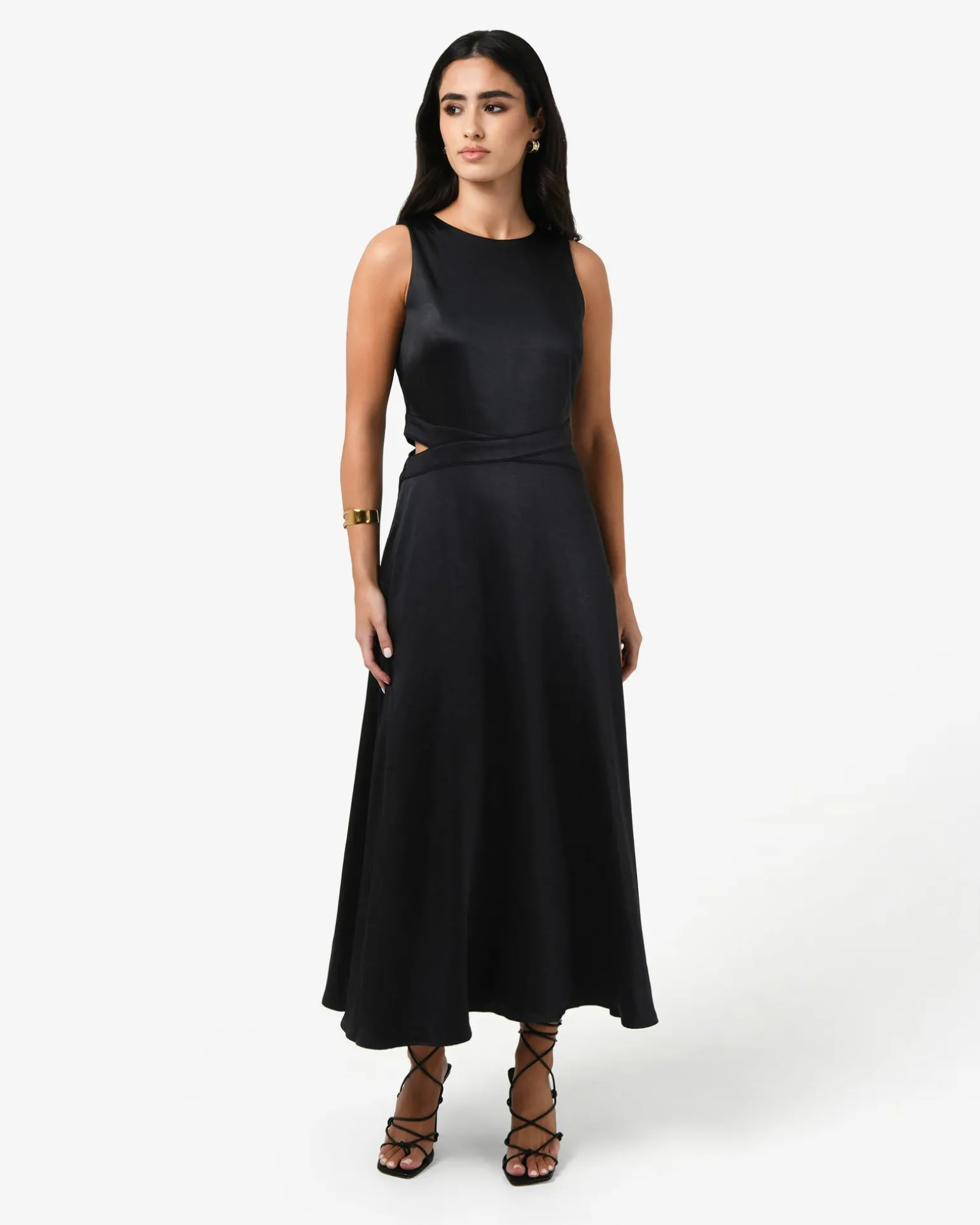 Louisa Cut Out Satin Dress