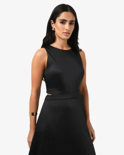 Louisa Cut Out Satin Dress