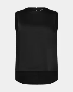 Louisa Round Neck Satin Top