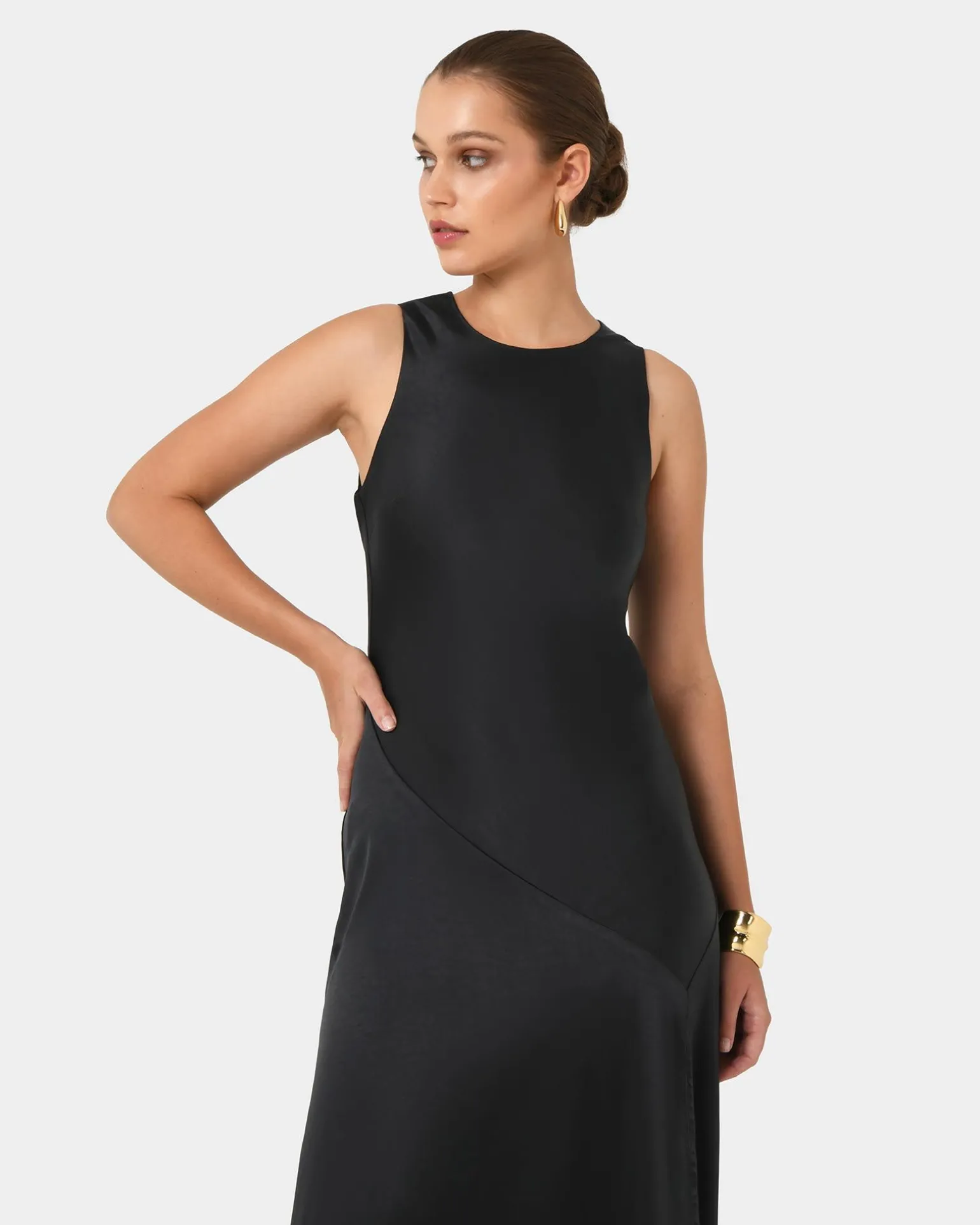 Louisa Satin Bias Dress
