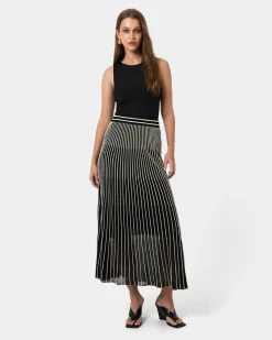 Lucy Pleat Knit Midi Skirt