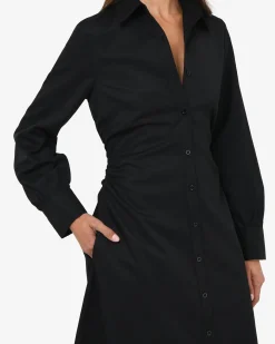 Lune Ruched Shirt Dress