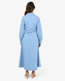 Lune Ruched Shirt Dress