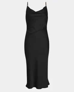 Mae Side Ruched Satin Dress