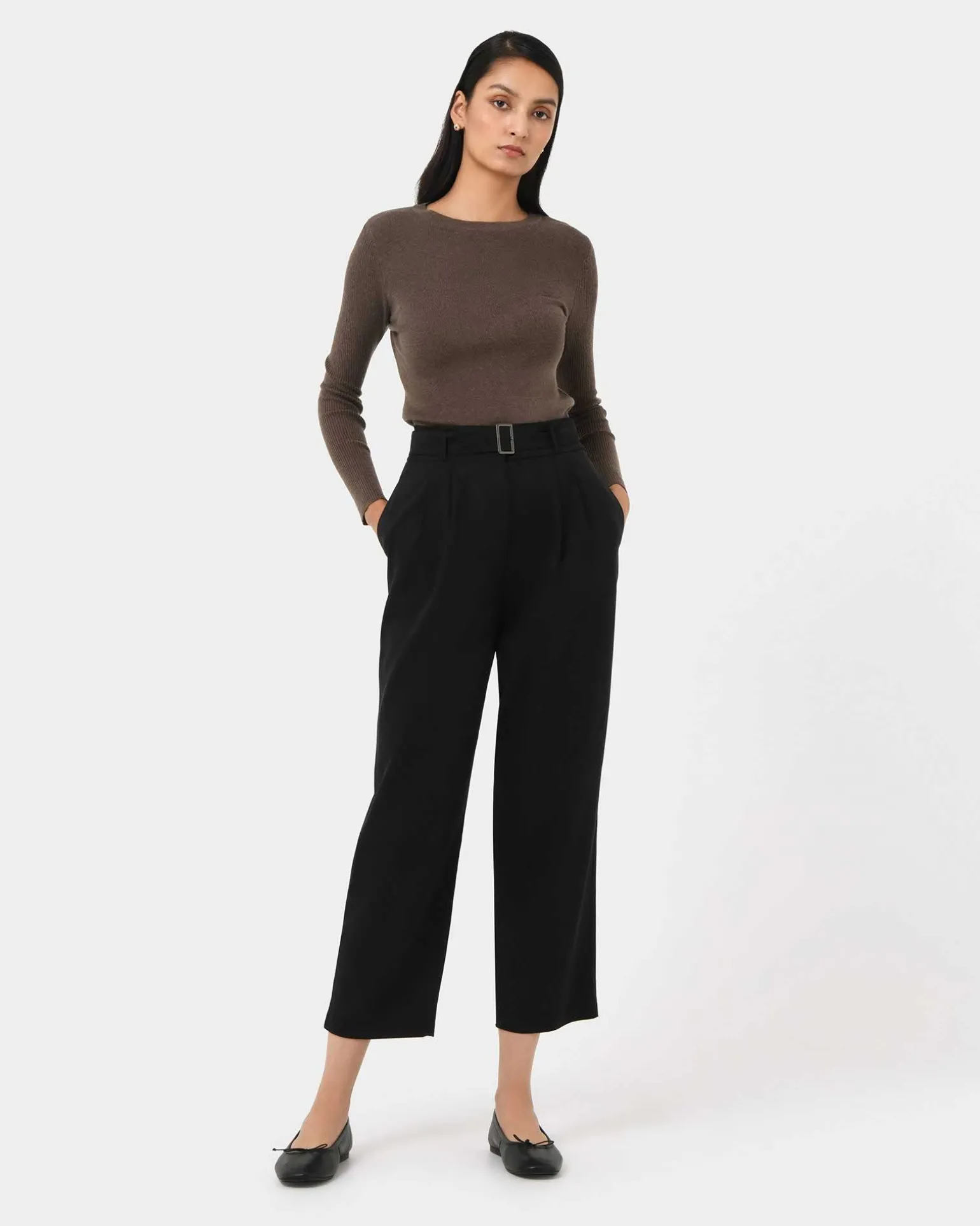 Mazzy Cotton Belted Trousers