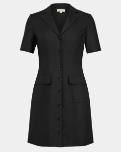 Nia Button Linen Dress