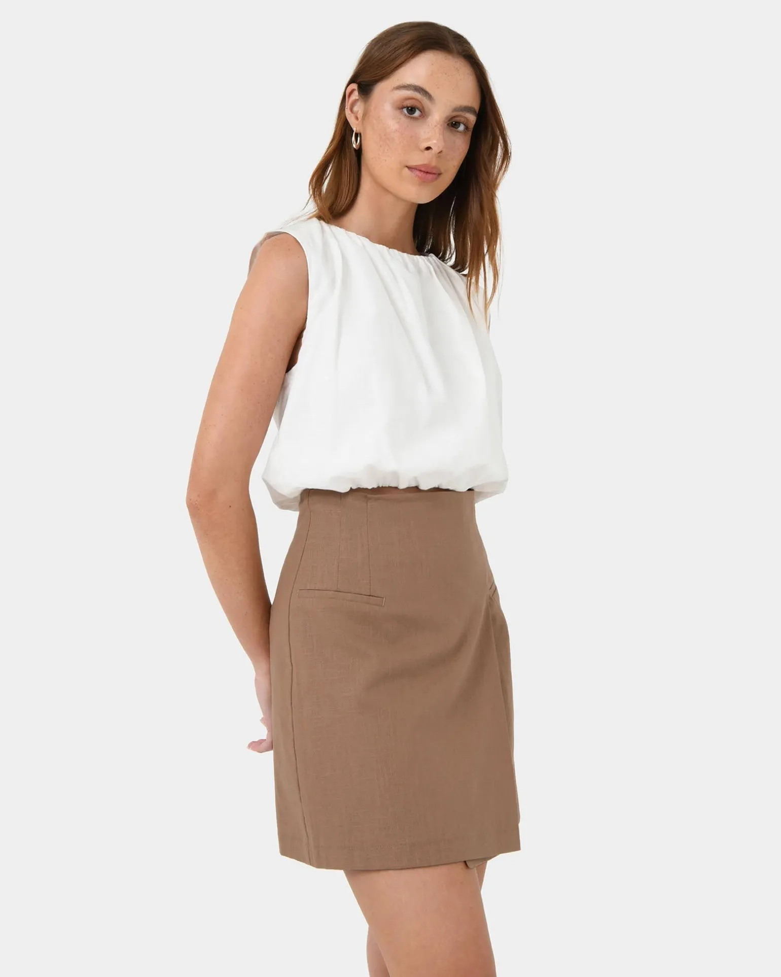 Nia Mini Linen Skirt