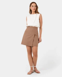 Nia Mini Linen Skirt