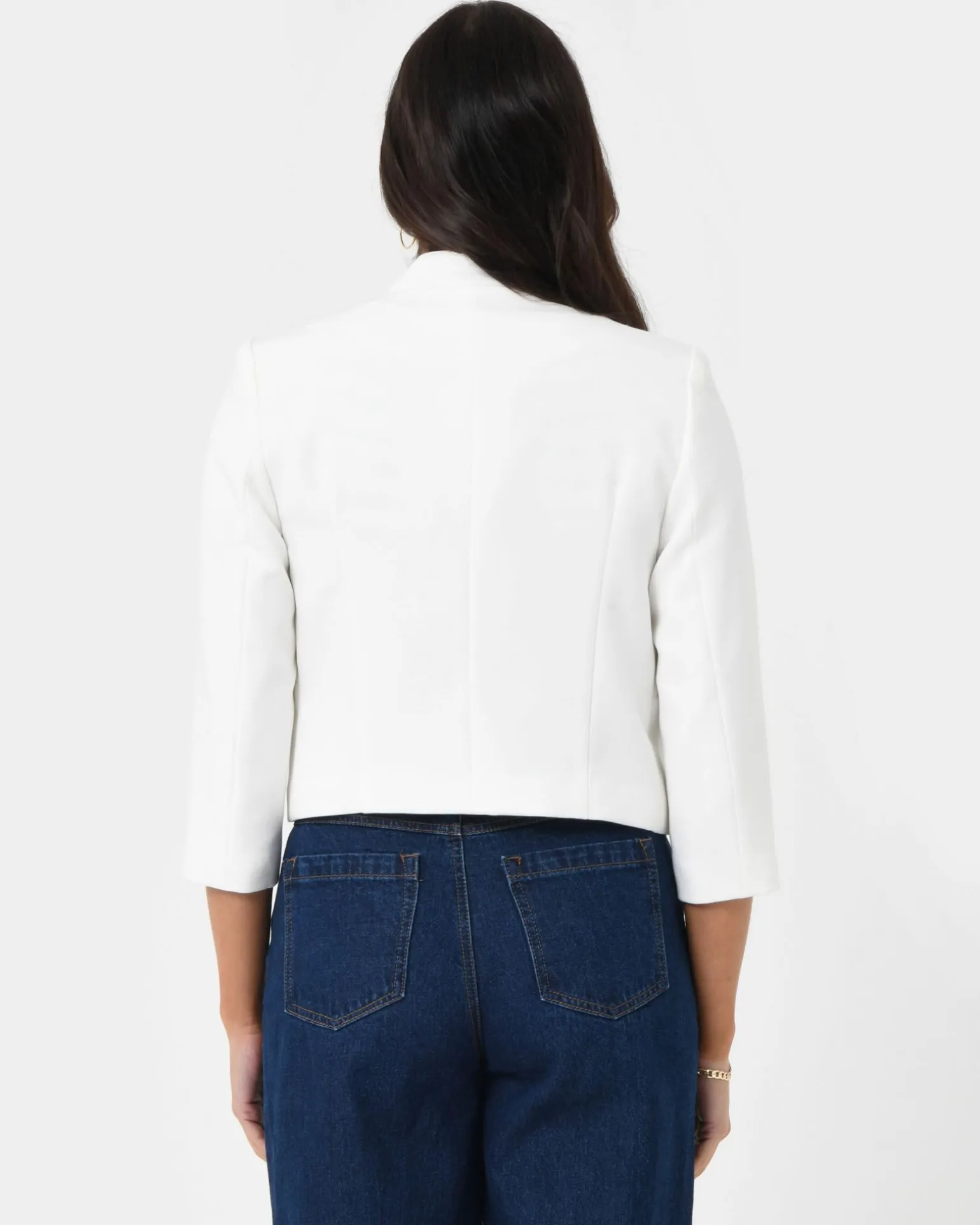 Nikki Collarless Crop Jacket
