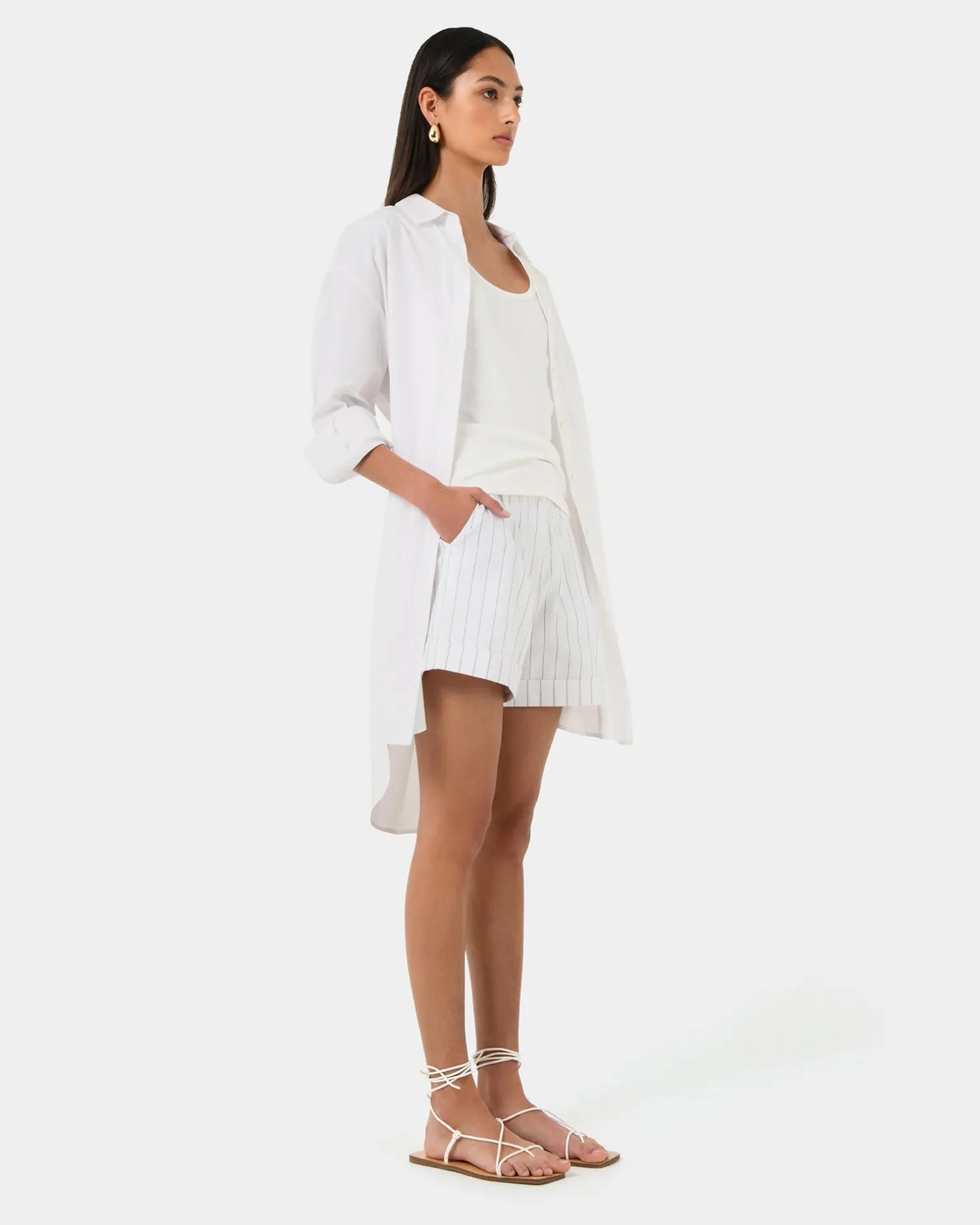 Oakley Cotton Tie Shirt Dress