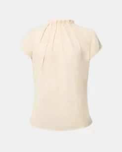 Olivia Pleated High Neck Top