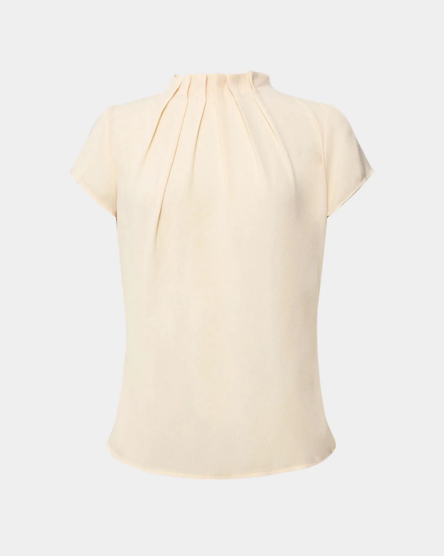 Olivia Pleated High Neck Top