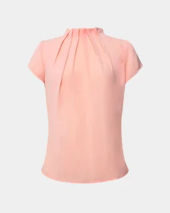 Olivia Pleated High Neck Top