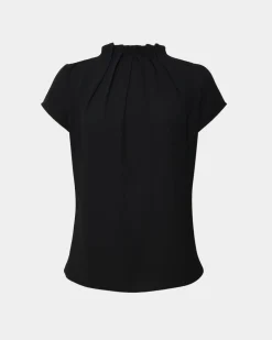 Olivia Pleated High Neck Top