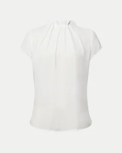 Olivia Pleated High Neck Top