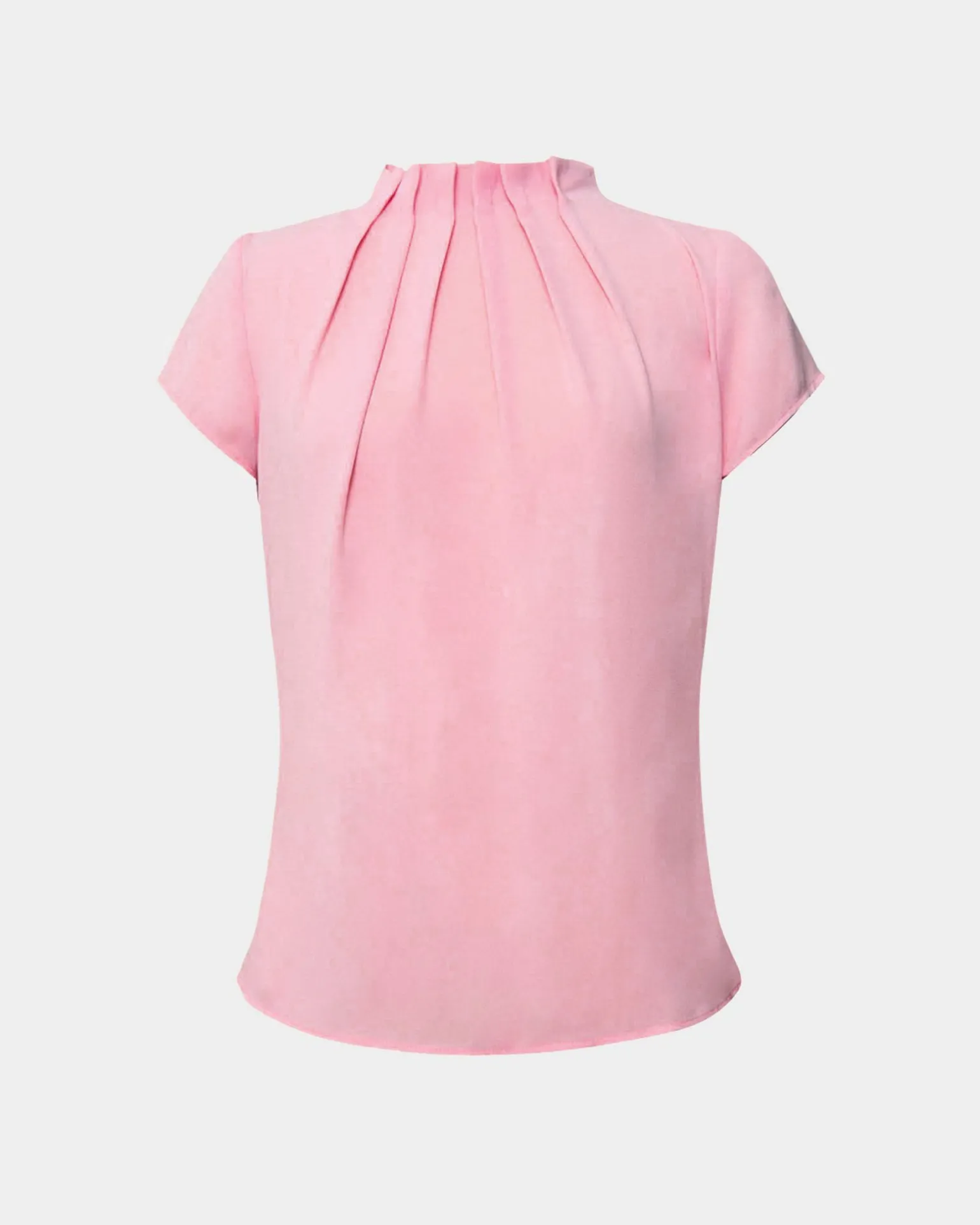 Olivia Pleated High Neck Top