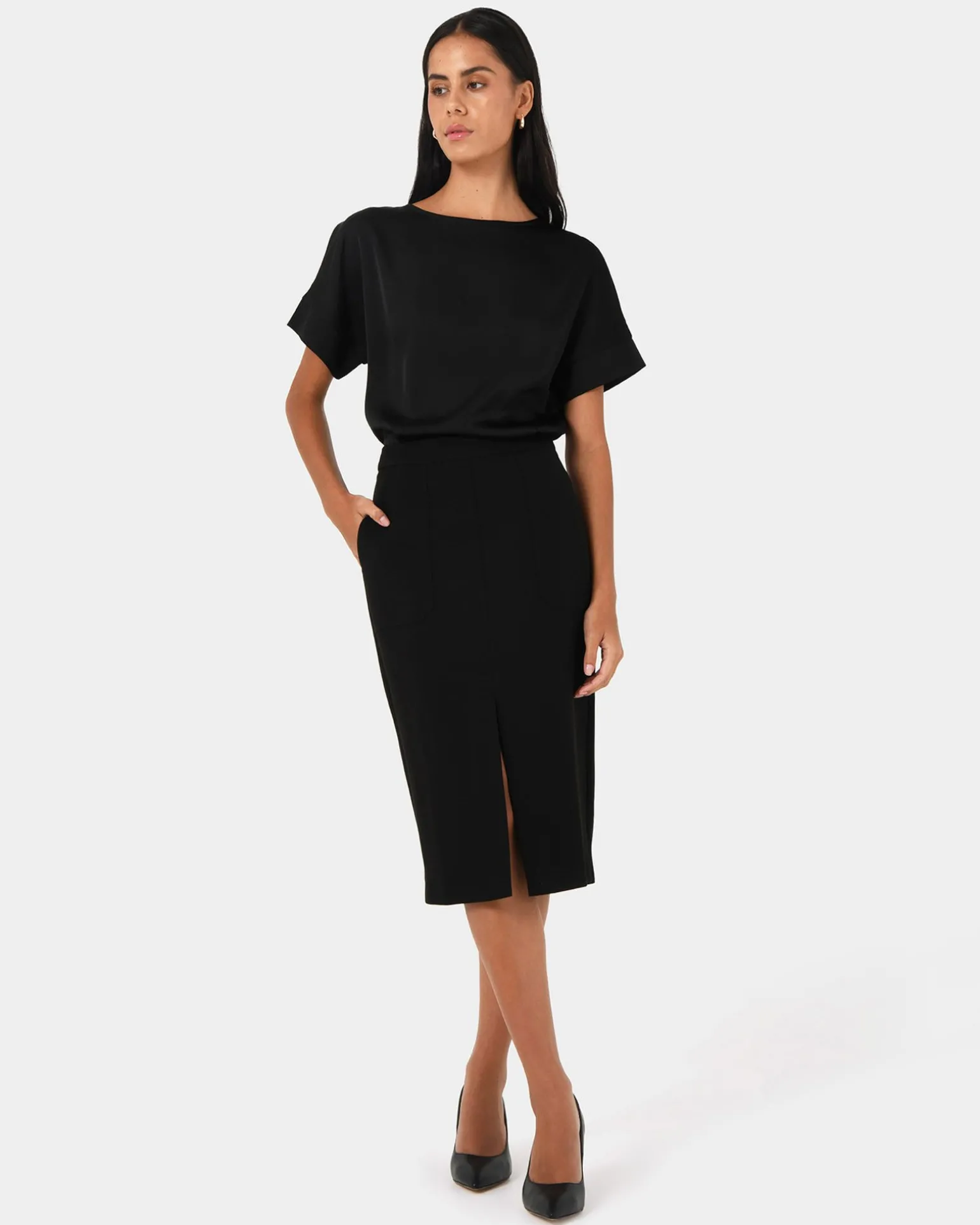 Orlanda Front Slit Skirt