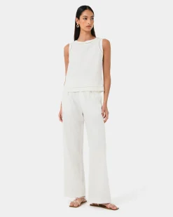 Perry Linen Embroidery Top