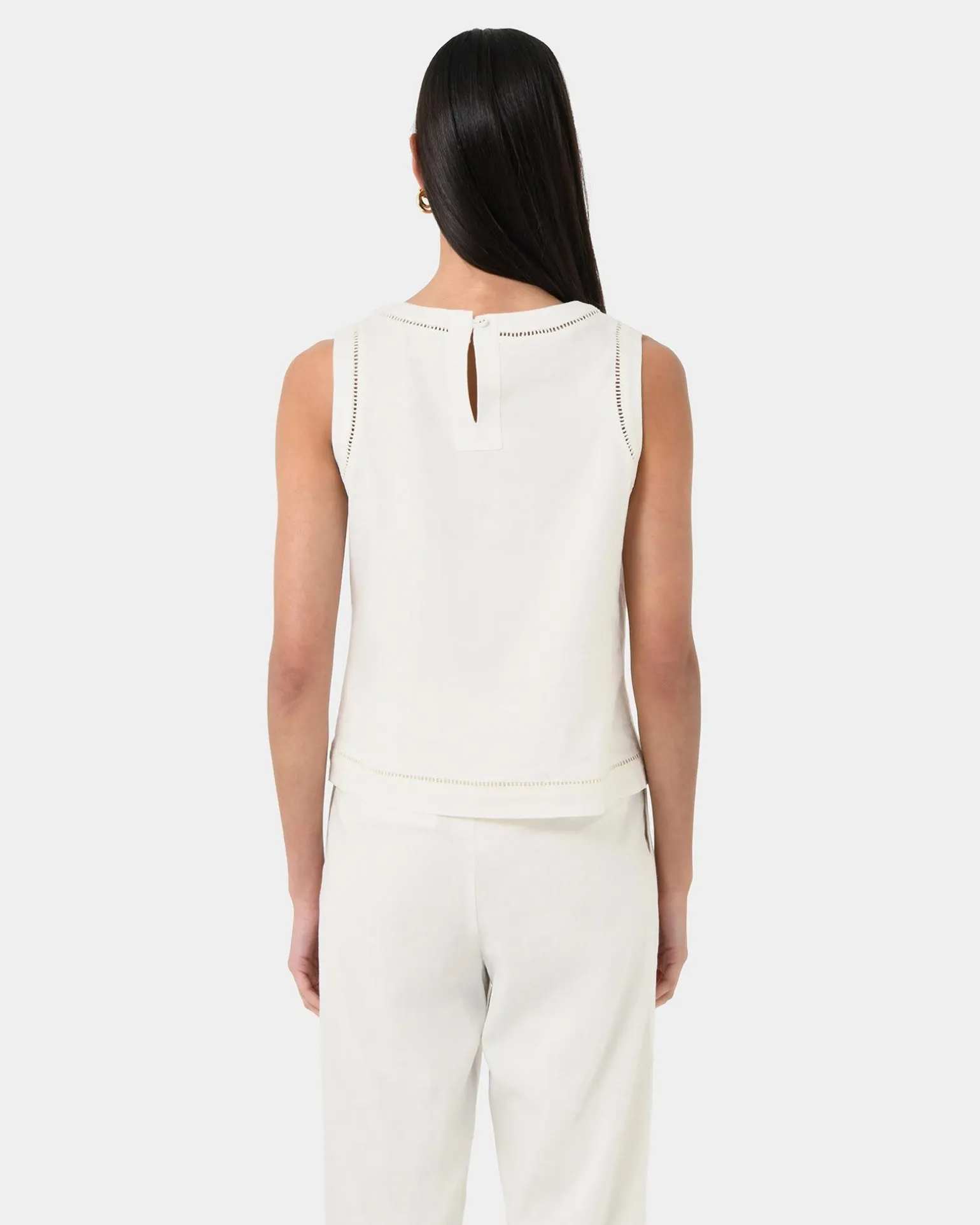 Perry Linen Embroidery Top