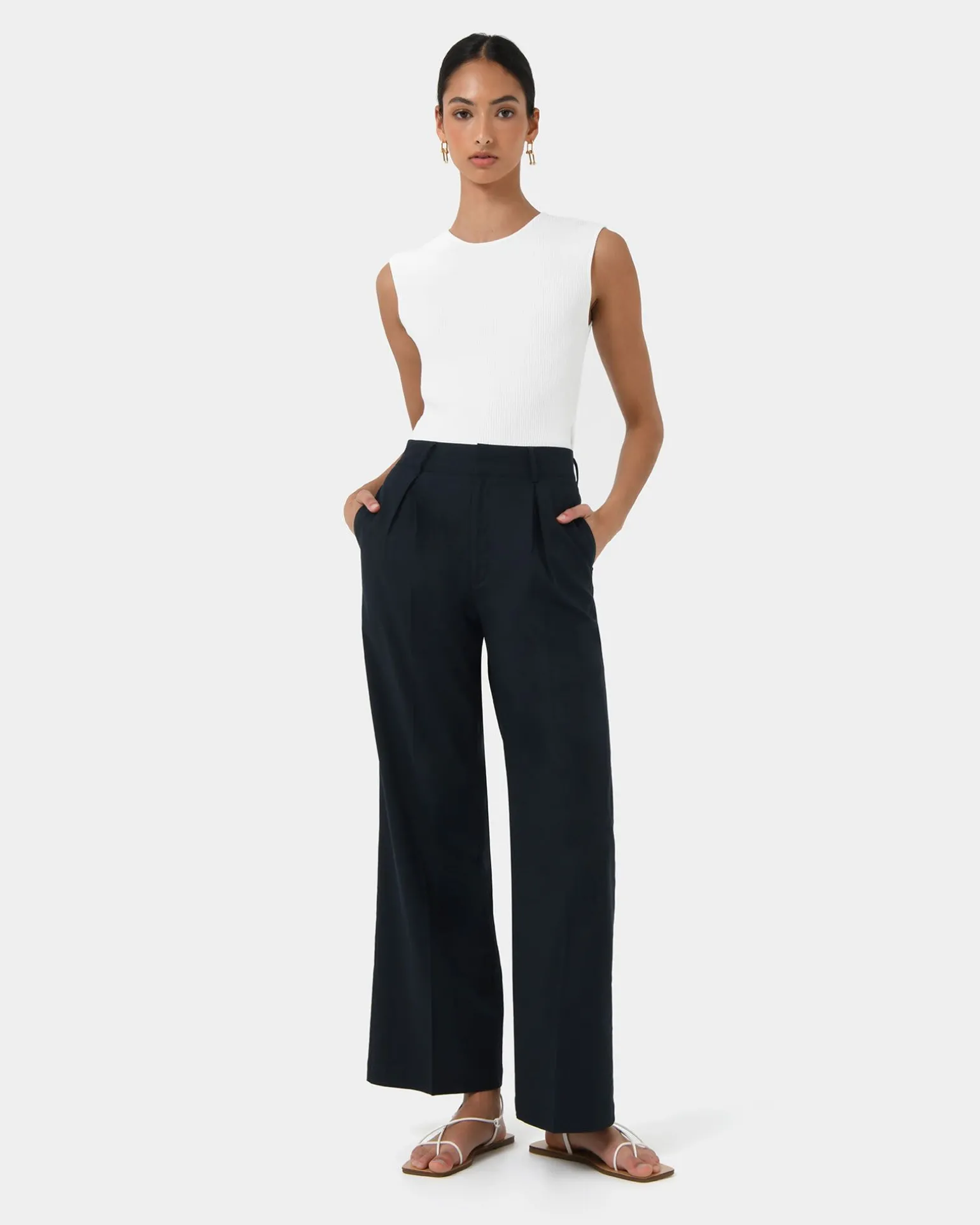 Perry Linen Tailored Pants