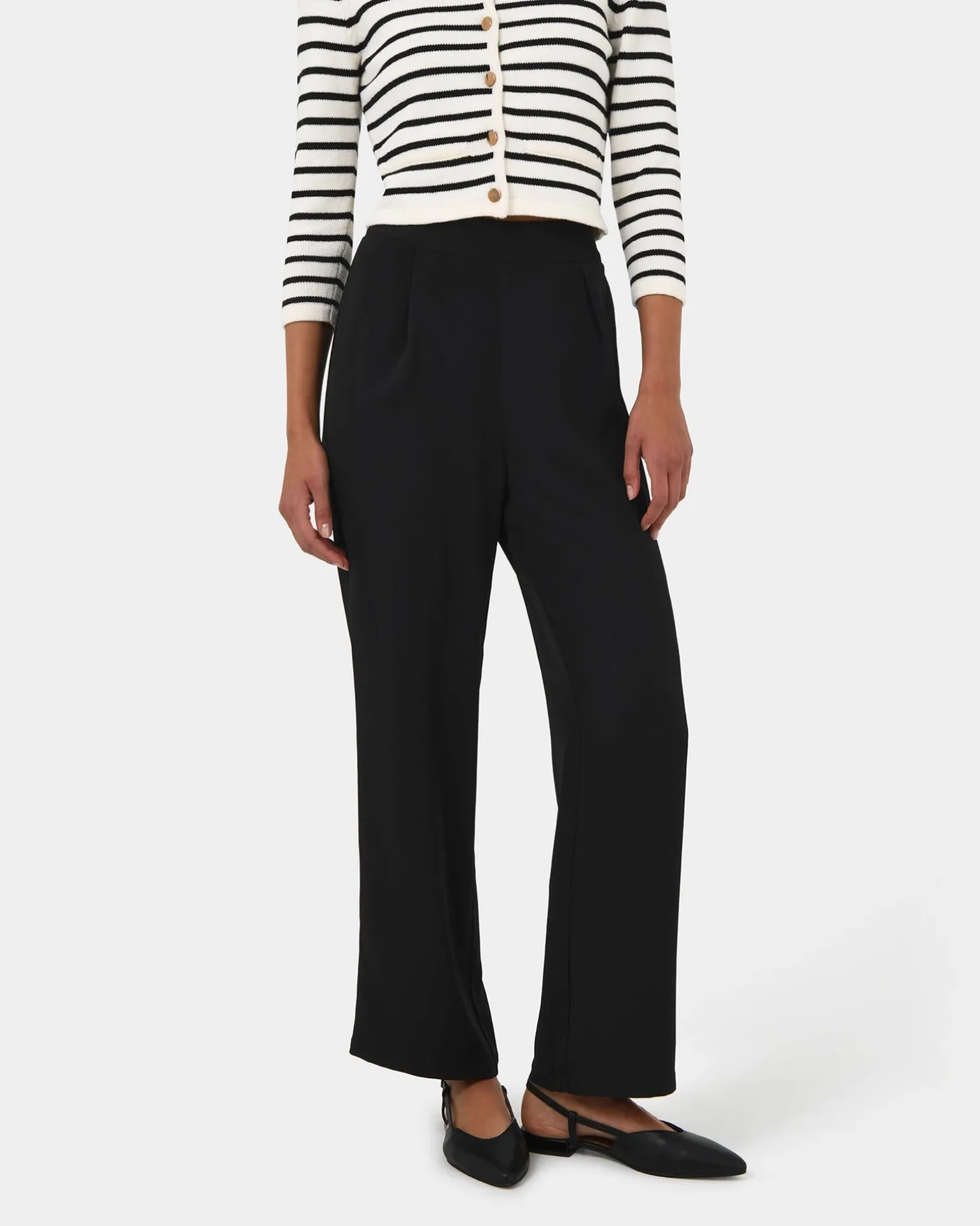 Rain Elastic Waist Pants