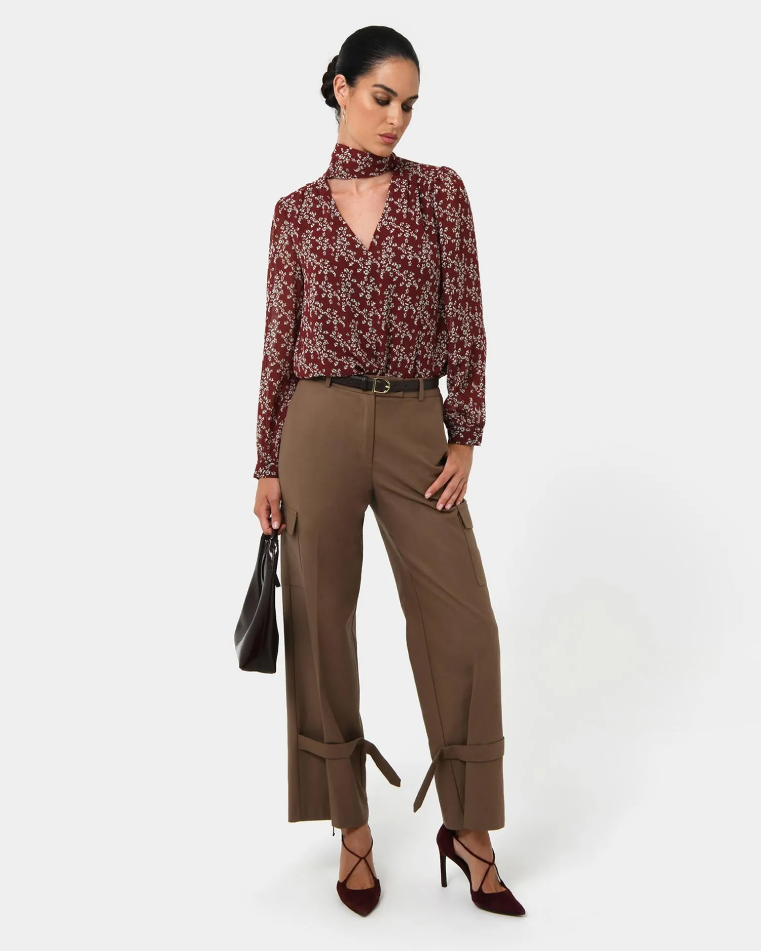 Rema Floral Tie Blouse