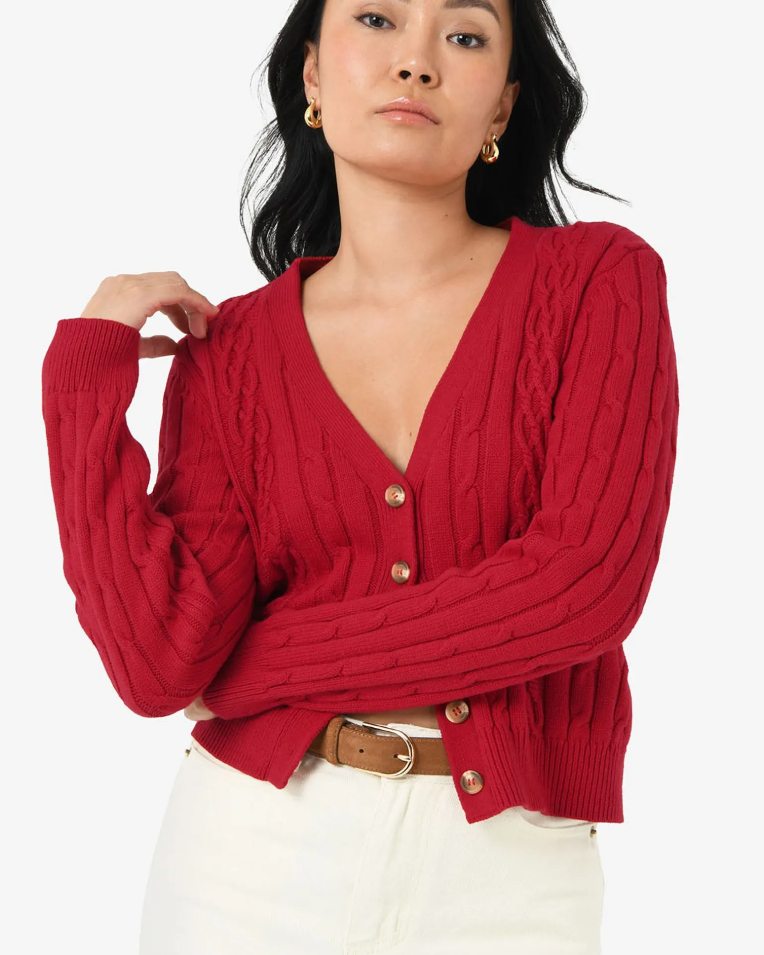 Rhodes Cable Knit Cardigan
