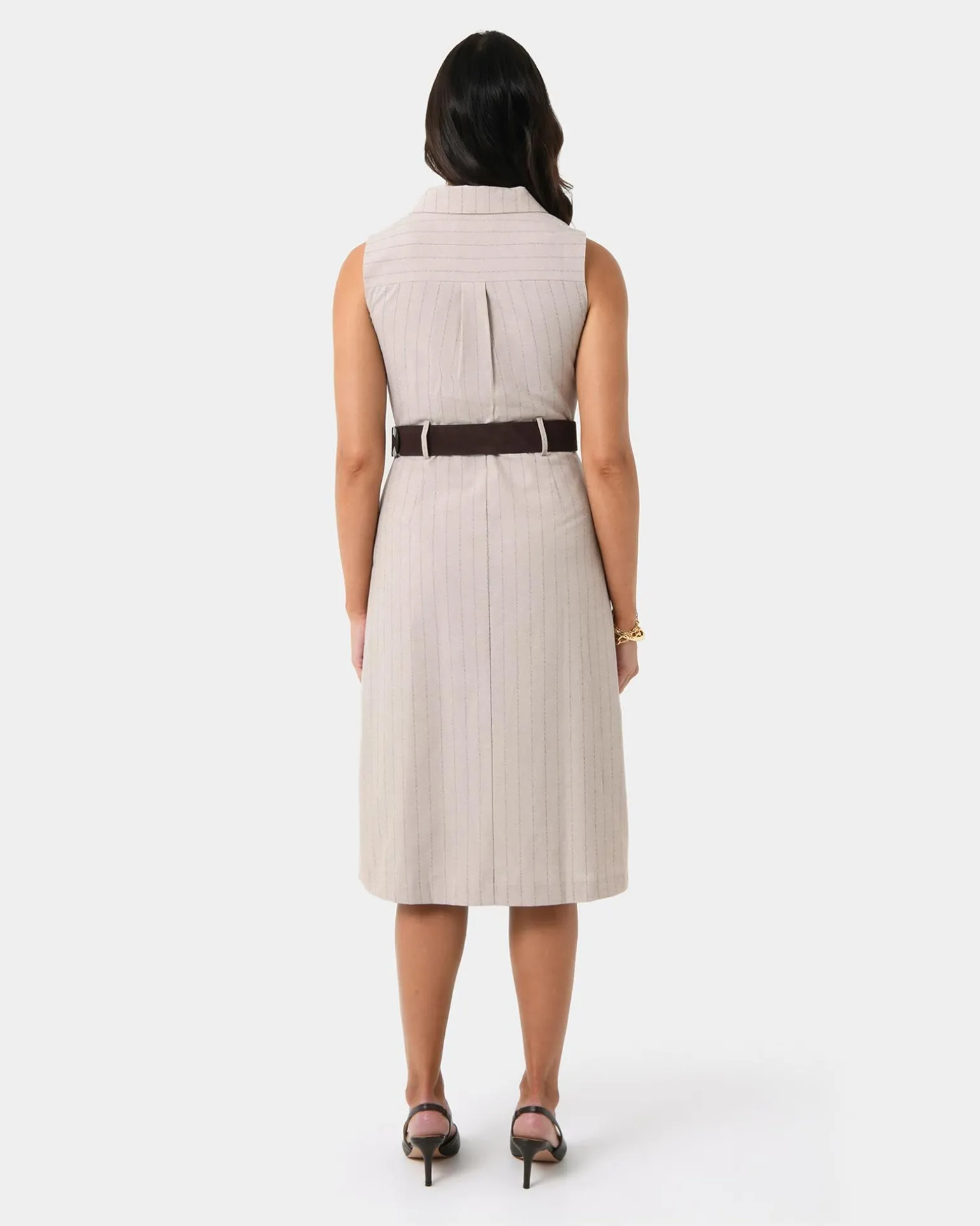 Ria Stripe Cotton Blend Dress