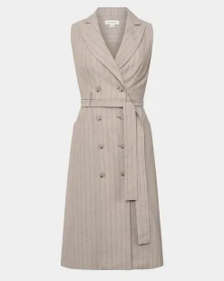Ria Stripe Cotton Blend Dress