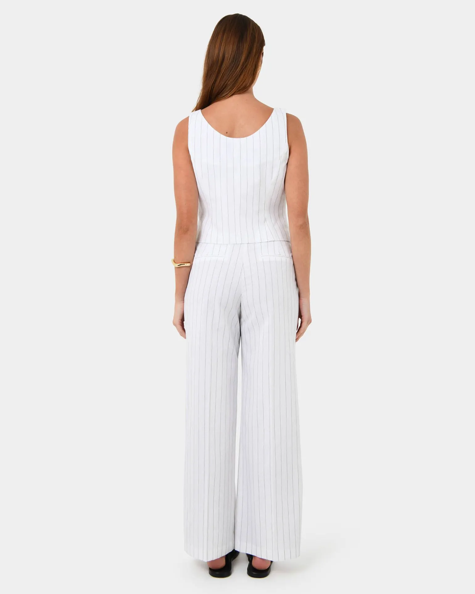 Ria Stripe Cotton Blend Vest