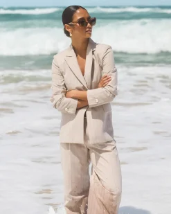 Ria Stripe Cotton Jacket