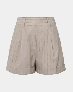 Ria Stripe Cotton Shorts