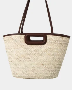 Rome Leather Palm Leaf Bag L