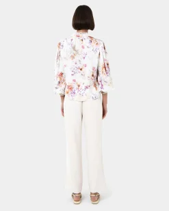 Rosy Bell Sleeve Blouse
