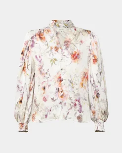 Rosy Bell Sleeve Blouse