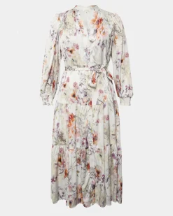 Rosy Floral Tiered Dress