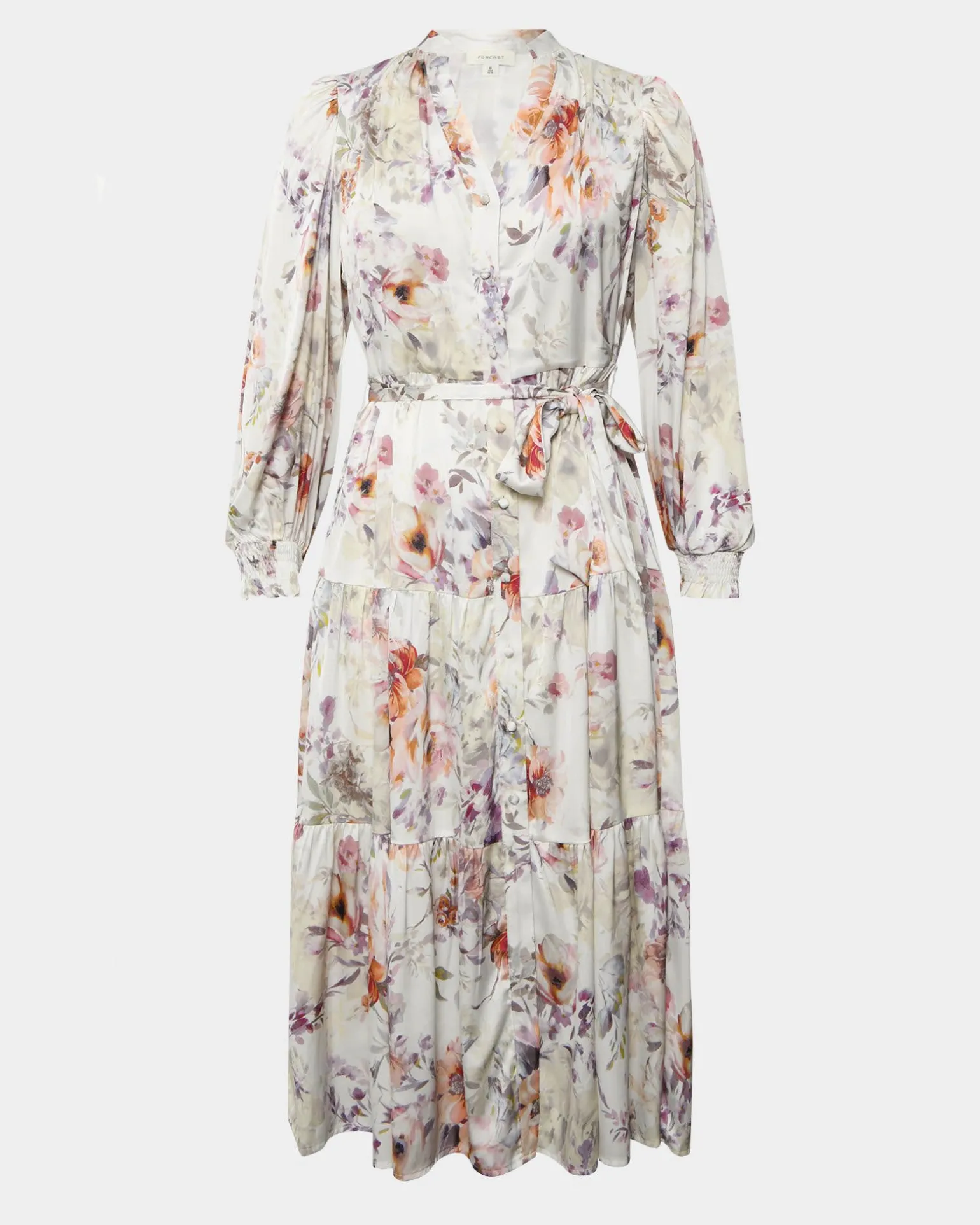 Rosy Floral Tiered Dress