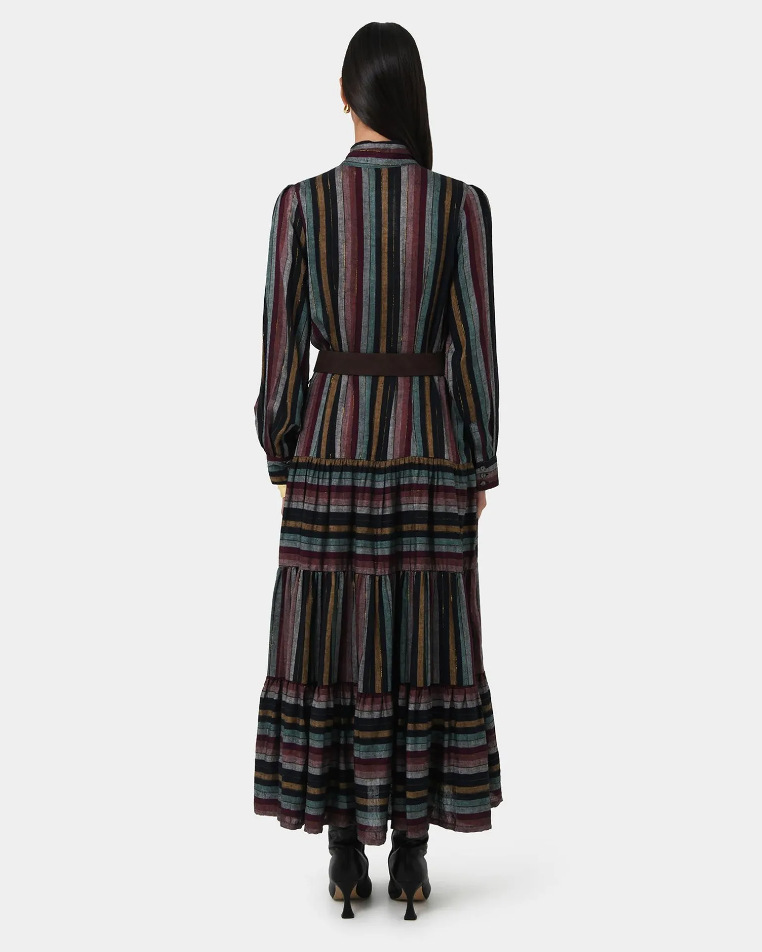 Roxana Linen Tiered Maxi Dress