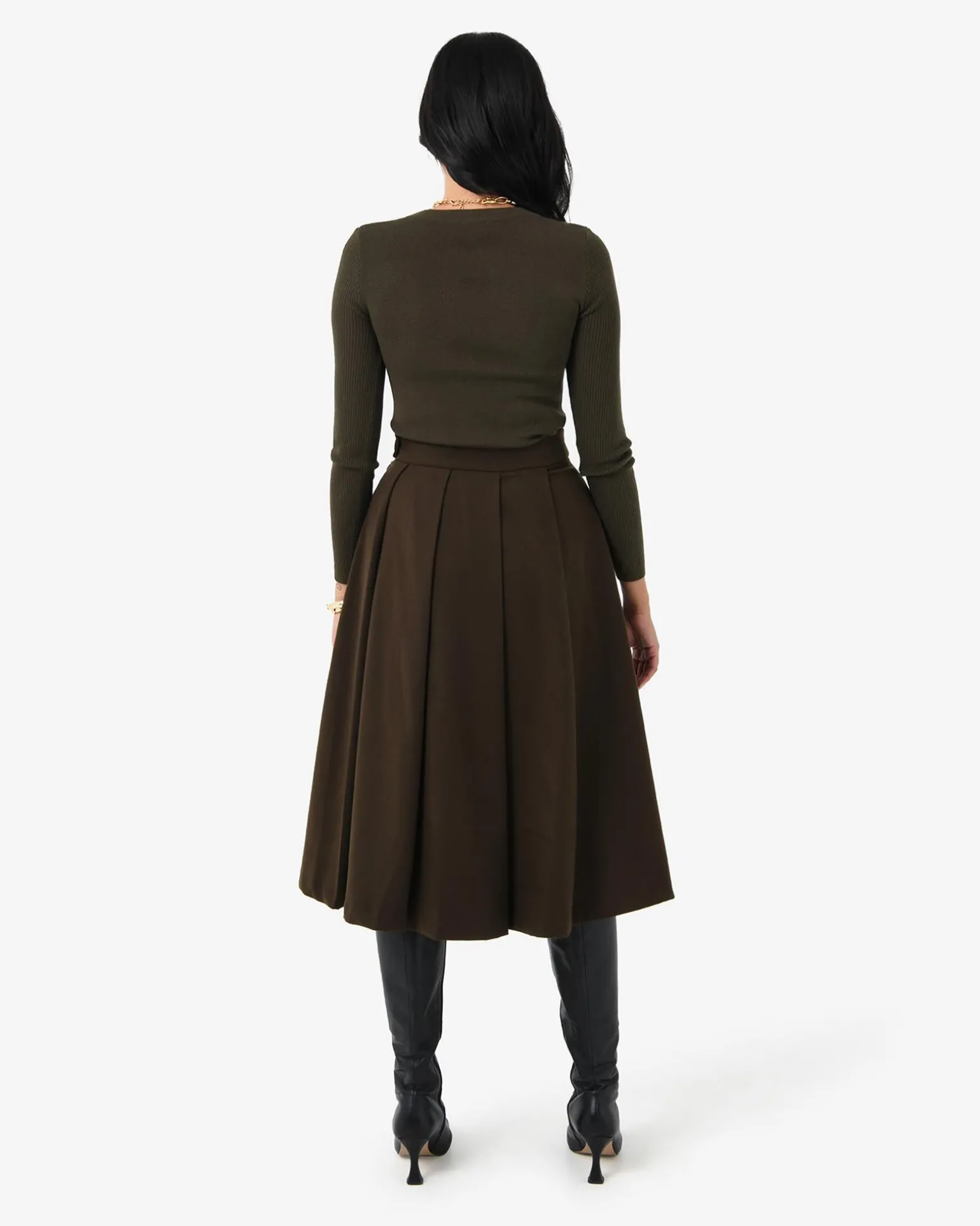 Ryan Pleated Midi Skirt